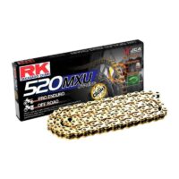 CORRENTE MOTO RK GB520MXU UW-RING 118E DOURADA