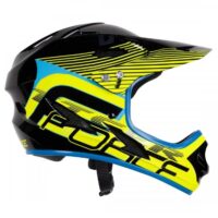 CAPACETE DOWNHILL FORCE TIGER PRETO/AMARELO/AZUL