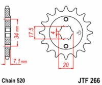 PINHAO JT SPROCKETS JTF266-14D
