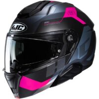 CAPACETE MODULAR HJC I91 CARST MC8SF PRETO/ROSA