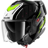 CAPACETE SHARK OXO RYDGER PRETO/BRANCO/AMARELO