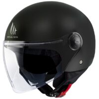 CAPACETE JET MT STREET S SOLID ECE22.05 PRETO BRILHO