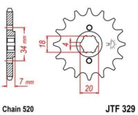 PINHAO JTF329-12D HONDA 125