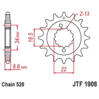 PINHAO JTF1908-15D C/ BORRACHA
