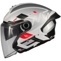 CAPACETE JET MT COSMO SV SILENCE (ECE22.06) BRANCO/CINZA