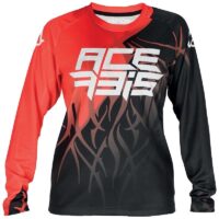 CAMISOLA ACERBIS MX J-KID THREE PRETO/VERMELHO