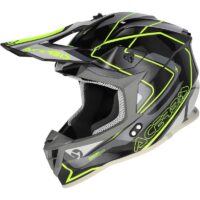 CAPACETE ACERBIS LINEAR 22.06 PRETO/CINZA/AMARELO FLUO