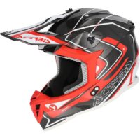 CAPACETE ACERBIS LINEAR 22.06 CINZA/VERMELHO