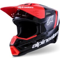 CAPACETE ALPINESTARS SM3 RADIUM ECE06 PRETO/VERMELHO/BRANCO