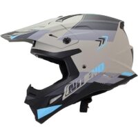 CAPACETE CROSS NOEND DAGGER CINZA/AZUL MATE