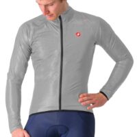CASACO CICLISMO CASTELLI SQUALL SHELL CINZA PRATA