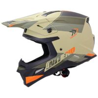CAPACETE CROSS NOEND DAGGER VERDE/LARANJA MATE