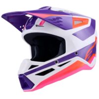 CAPACETE ALPINESTARS SM3 HEAT ECE06 BRANCO/ROXO/ROSA