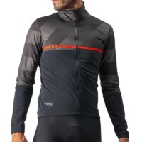 CASACO CICLISMO CASTELLI FINESTRE PRETO CLARO/CINZA