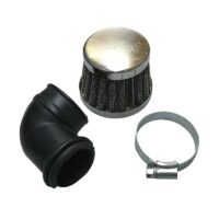 FILTRO AR CONICO Ø28/35 CURVO 90º CROMO WH0383