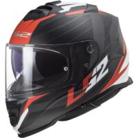 CAPACETE LS2 FF800 STORM II NERVE PRETO/VERMELHO MATE