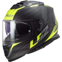 CAPACETE LS2 FF800 STORM II NERVE PRETO/AMARELO MATE