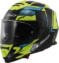 CAPACETE LS2 FF800 STORM II TRACKER PRETO/AMARELO MATE