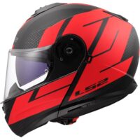 CAPACETE MODULAR LS2 FF908 STROBE II CODE PRETO/VERMELHO