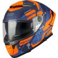 CAPACETE MOTO MT THUNDER 4 SV LUMEX 22.06 LARANJA/AZUL MATE