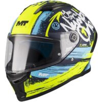 CAPACETE MOTO MT STINGER 2 ROCKET 22.06 VERDE/AZUL MATE