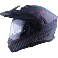 CAPACETE MODULAR 1UP4D SPHINX PRETO/VERMELHO MATE