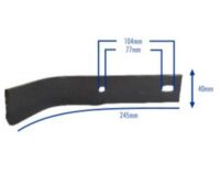 FACAS FRESA MOTOENXADA FURO Ø8 (24UNI) KIPA 9476