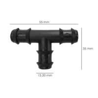 UNIAO TUBO REGA EM T GOTEJADOR 16MM ABRISA
