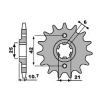 PINHAO MOTO HONDA CB500K FOUR PBR 530 338 17D (JTF338)