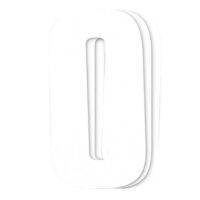 AUTOCOLANTES Nº0 (3 UNIDADES) BRANCO PVC 13X7CM BLACKBIRD
