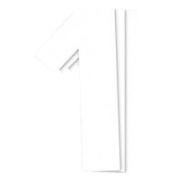 AUTOCOLANTES Nº1 (3 UNIDADES) BRANCO PVC 13X7CM BLACKBIRD
