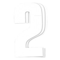 AUTOCOLANTES Nº2 (3 UNIDADES) BRANCO PVC 13X7CM BLACKBIRD