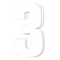 AUTOCOLANTES Nº3 (3 UNIDADES) BRANCO PVC 13X7CM BLACKBIRD