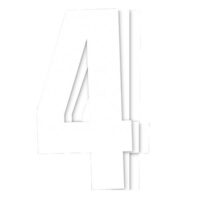 AUTOCOLANTES Nº4 (3 UNIDADES) BRANCO CRYSTAL 13X7CM BLACKBIRD