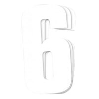 AUTOCOLANTES Nº6 (3 UNIDADES) BRANCO PVC 13X7CM BLACKBIRD