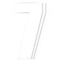 AUTOCOLANTES Nº7 (3 UNIDADES) BRANCO PVC 13X7CM BLACKBIRD