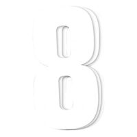 AUTOCOLANTES Nº8 (3 UNIDADES) BRANCO PVC 13X7CM BLACKBIRD