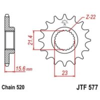 PINHAO JTF577-15D YAMAHA XT600/XTZ660 C/BORRACHA