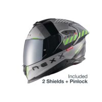CAPACETE NEXX Y.100R FADE CINZA/PRETO