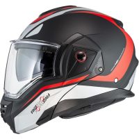 CAPACETE NZI FASTBACK DUO SUMMUM PRETO/VERMELHO MATE
