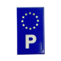 AUTOCOLANTE DE MATRICULA AZUL "P" P/PL 170X115