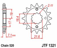 PINHAO JTF1321-14D (HONDA CBR/XR250)