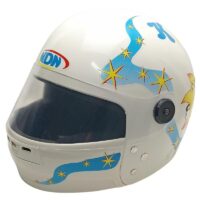 CAPACETE INTEGRAL CRIANÇA NDN KID STAR BRANCO/AZUL
