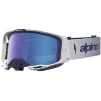 OCULOS ALPINESTARS VISION 8 AMBAR BRANCO/AZUL ESPELHADOS