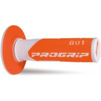PUNHOS MOTO PROGRIP 801 MX BRANCO/LARANJA FLUO